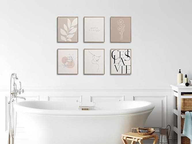 Vanilla Girl Posters for Room Decor Set of 6, Clean Girl Aesthetic Wall Art, Boho Beige Posters Canvas Prints Wall Art, Minimalist Cream Prints Artwork, Abstract Brown Decor 8x10 Unframed thumbnail 3