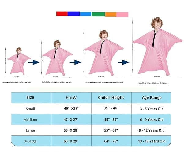IKDSDKEM Relaxing Sensory Toys Socks Processing Disorders Body Wrap to Relieve Stress Anxiety Autism ADHD ADD Tactile Items for Therapeutic Play (Color : Pink, Size : XL/X-Large) thumbnail 7