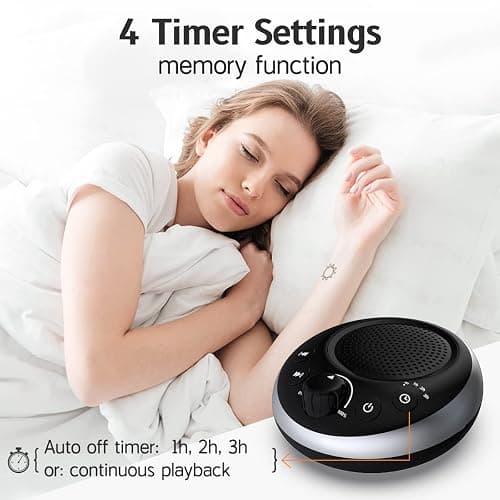 Sound Machine Loud White Noise Machine Nonstop Brown Noise Machine 30 Soothing Sounds for Baby Kids Adults Plug in Pink Noise Sleep Machine 36-Level Vol 4 Timer Memory Function for Home Travel Office thumbnail 4