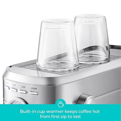 CASABREWS CM5418 Espresso Machine 20 Bar, Compact Espresso Maker with Steam Milk Frother, Stainless Steel Coffee Machine with 34oz Removable Water Tank for Cappuccino, Gift for Women or Men, Silver thumbnail 6