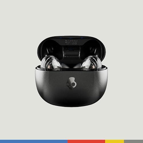 Skullcandy Rail ANC Wireless Earbuds, Bluetooth Headphones, Active Noise Cancelling, Up to 38 Hours Battery, Microphone for iPhone Android, Customizable via Skull-iQ App - True Black thumbnail 2
