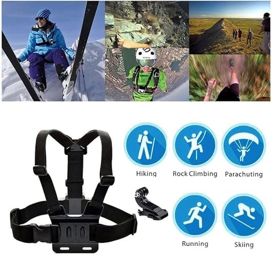 ACUVAR Chest Mount Strap Harness Chesty Body Mount Compatible with GoPro Hero 12, 11, 10, 9, 8, 7, 6, 5, 4, Session, 3+, 3, 2, 1, Max, Hero (2018), AKASO, DJI Osmo Action Cameras Microfiber Cloth thumbnail 9