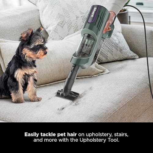 Shark Detect Ultralight Corded Stick Vacuum with Direction Detect and Self-Cleaning Brushroll, Powerful Hair Pickup, Ultra-Lightweight, Crevice & Upholstery Tool Included, Evergreen, HZ752 thumbnail 5