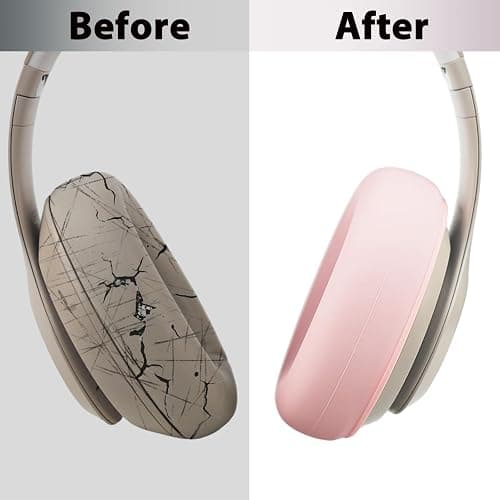 Adhiper Sweat Ear Covers for Beats Studio Pro Headphones, Silicone Headphone Case Covers for Beats Studio Pro Accessories, Washable & Sweat Proof Ear Pads Cover - Pink thumbnail 6