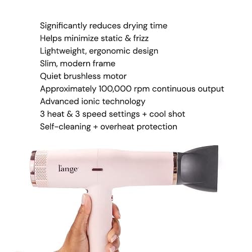L'ANGE HAIR Le Styliste Luxury Hair Dryer | Quiet Brushless Blow Dryer with Diffuser | 1875 Watts for 4X Faster Drying | Hairdryer with 3 Heat & Speed Settings | Best Hair Dryers for Blowouts thumbnail 3