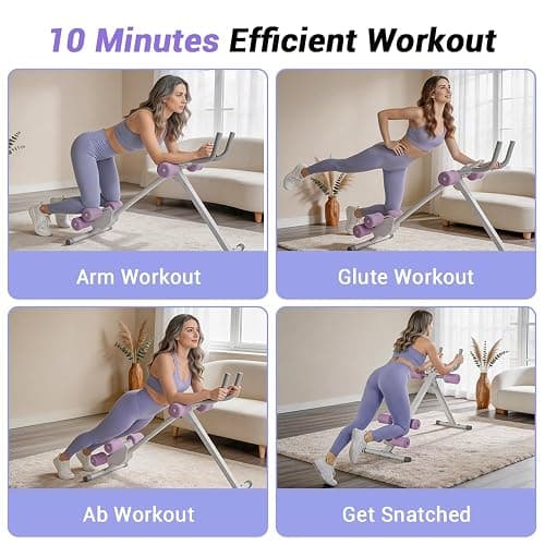 CURSOR FITNESS Ab Machine for Home, 440LB Capacity Ab Trainer Machine, Foldable Ab Workout Equipment with Phone Holder & Counter thumbnail 8