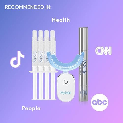 MySmile Deluxe 10 Min Teeth Whitening Kit with 28 LED Light, 35% Carbamide Peroxide Teeth Whitening Gel, Helps Remove Years of Stains from Coffee, Soda, Wines, Smoking, Food thumbnail 6