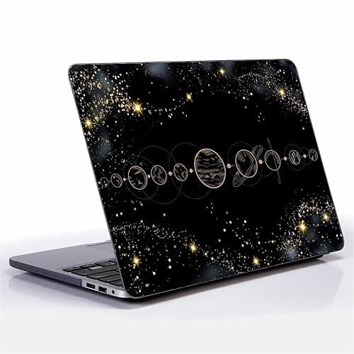 FKBRCL4U MacBook Pro 13 Inch Case, Black Aligned Black Planets Pattern, Retina 13 A1425/A1502 Plastic Hard Shell Computer Case - Image 1