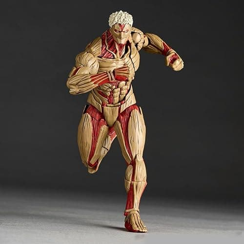LUNK Reiner Braun Action Figure Movable Joints Anime Figures Statue with Interchangeable Accessories Fighting Titan Form Eren Jaeger Figurine Collectible 6.7IN thumbnail 2