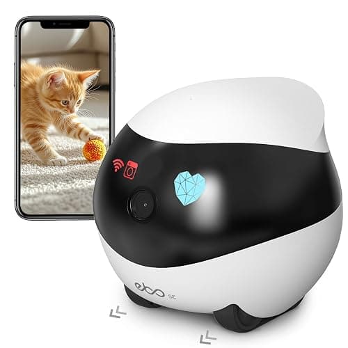 Enabot EBO SE Pet Camera Home Security Camera, Movable Indoor WiFi Cam, 2 Way Talk, Night Vision, 1080P Video, Self Charging Rechargeable Wireless Camera for Pet/Babt/Elderly - Image 1