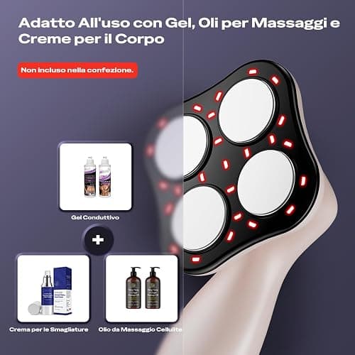 Massaggiatore Anticellulite Professionale, 3 in 1 Massaggiatore Anticellulite Elettrico Unisex per Vita, Pancia, Braccia, Glutei e Gambe (Oro Rosa) thumbnail 6