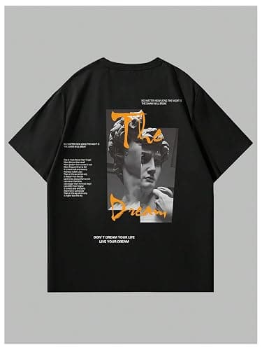 VIPWOLF Men's 4 Piece Y2K Graphic Tees Shorts Sleeve Cool T-Shirts Top | Short Sleeve Graphic Tees Men Pack, Casual, Crew Neck, Summer Cool Y2k Shirts thumbnail 8
