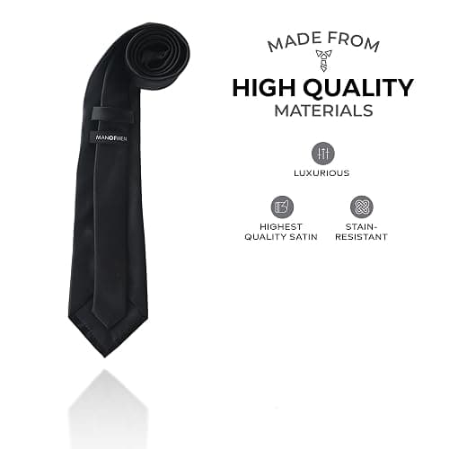 Man of Men Solid Color Ties for Men, Mens Ties, Adjustable Mens Tie, Necktie for Business and Wedding thumbnail 6
