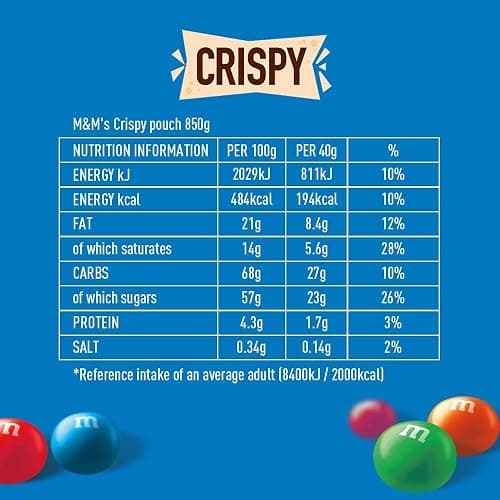 M&M'S Chocolate Bag, Crispy Centre & Milk Chocolate, 675g Party Bag, Bulk Chocolate, Ideal for Gift, Snacks and Sharing thumbnail 11