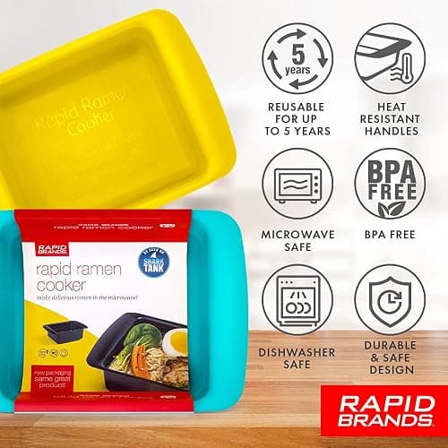 Rapid Ramen Cooker | Microwavable Cookware for Instant Ramen | BPA Free and Dishwasher Safe | Perfect for Dorm, Small Kitchen or Office | Pink, 1-Pack thumbnail 5