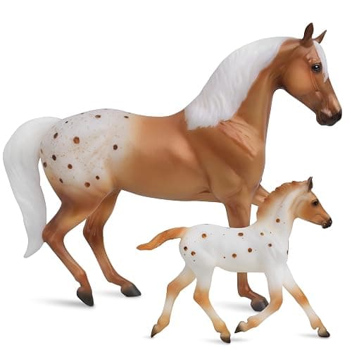 Breyer Horses Freedom Series Effortless Grace | Horse and Foal Set | Horse Toy | 9.75" x 7" | 1:12 Scale | Model #62224, Palomino - Image 1