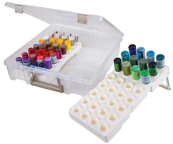 ArtBin 6959AB Bottle Storage Super Satchel, Portable Carrying Case - Organizes up to 32 individual 0.5oz Bottles, Clear thumbnail 6