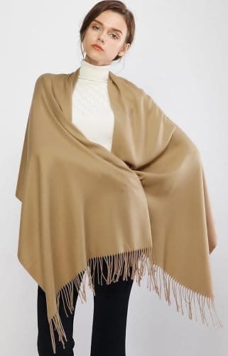 RIIQIICHY Women's Scarf Pashmina Shawls and Wraps for Evening Dress Bridesmaid Wedding Bridal Winter Warm Long Large Scarves thumbnail 3
