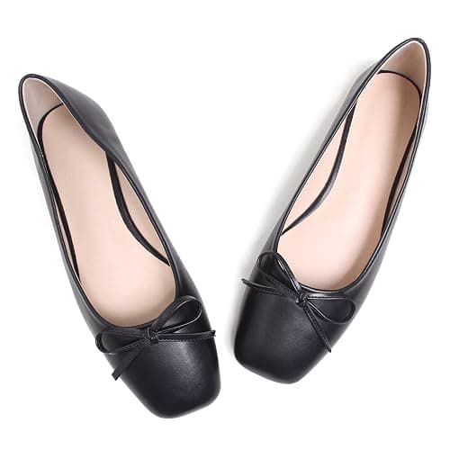 Dear Time Women's Casual Foldable Ballet Flats Square Toe Ballerina Flats Shoes Comfortable thumbnail 3