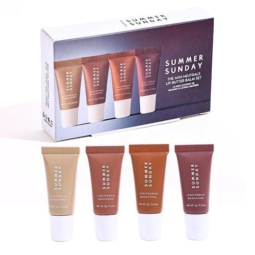 4-Piece Summer Lip Butter Balm Glossy Butter Balm Set Instant Moisture and Hydration Lip Gloss Long-lasting Hydrating Non-Sticky Lip Balm mini Gift Box Set - Image 1