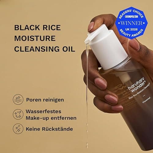 haruharu wonder Black Reis Feuchtigkeits-Tiefenreinigungsöl 5.1 fl.oz / 150ml | Koreanischer Gesichtsreiniger, Make-up-Entferner | Vegan, tierversuchsfrei | Jojobasamenöl, Macadamiasamenöl thumbnail 2