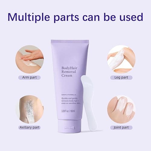 Facial Hair Removal Cream,Body Hair Removal Cream for Women with Spatula Applicator, Unisex Body & Skincare thumbnail 6