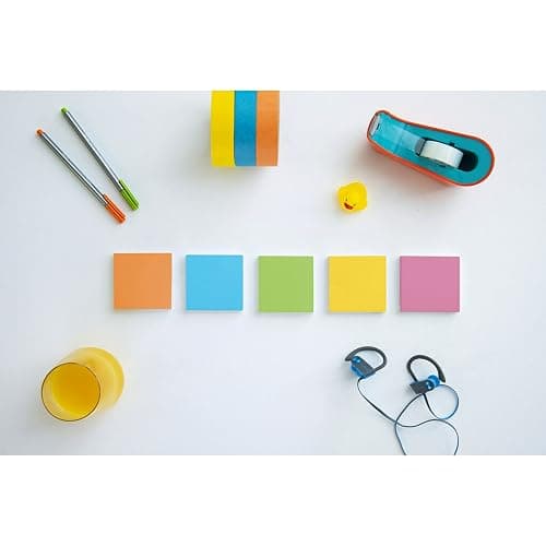Post-it Super Sticky Notes, 3x3 in, 6 Pads, 2X The Sticking Power, Energy Boost Collection, Bright Colors (Orange, Pink, Blue, Green),Recyclable (654-6SSAU) thumbnail 14