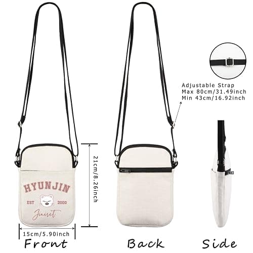 WCGXKO Korean Pop Gift Korean Group Merch Boys Group Est 1999 Dwaekki Crossbody Bag for Pop Music Lover thumbnail 4