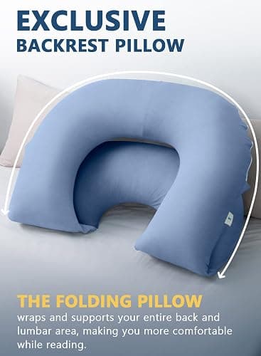 INSEN Reading Pillow, Back Pillow for Sitting in Bed and Couch | Backrest Pillow, Gaming Pillow for Adults, Sit Up Support for Bed thumbnail 8