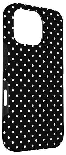 Polka Dot Pattern Black and White, Women Girls Polka Dots Case for iPhone 16 Pro thumbnail 3