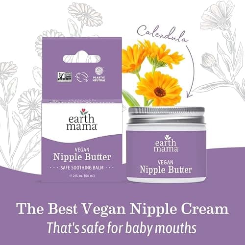Earth Mama Vegan Nipple Butter | Cruelty-Free Breastfeeding Cream for Nursing Mamas | NO Lanolin, 2-Ounce (2-Pack) thumbnail 9