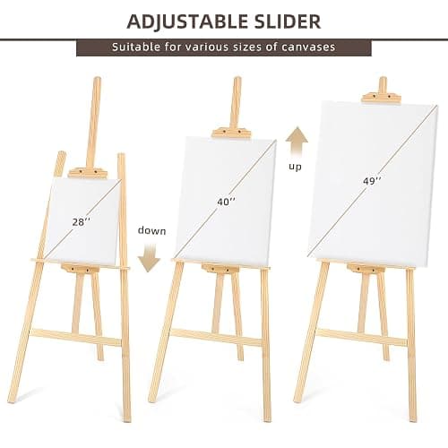 Stuelloaf Adjustable Wooden Painting Easel, Art Easel Stand Hold up to 43'', Painting Canvas for Wedding Sign and Poster, Drawing for Adults, Begginners and Students thumbnail 5