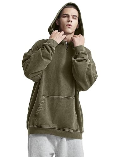KEEPSHOWING Mens Oversized Hoodies Vintage Hoodie Couples Pullover Acid Wash Hoodies for Men Streetwear Sweatshirts thumbnail 3