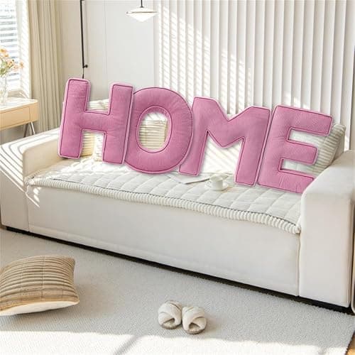 Pink Letter Plush Pillow, Letter Hugging Throw Pillows, Decorative Corduroy Initial Letter Shaped Throw Pillows, Letter Pillows English Alphabet A to Z for Sofa Bedroom Living Room Decor (L) thumbnail 5