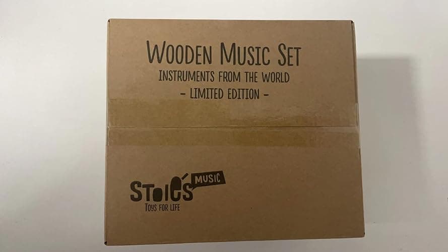 Stoie's Wooden Toddler Musical Instruments with Drum, Hand Bells, Flute, Maracas, Castanet, Tamburine, for Babies and Kids, Eco Friendly Montessori Educational Toy thumbnail 10