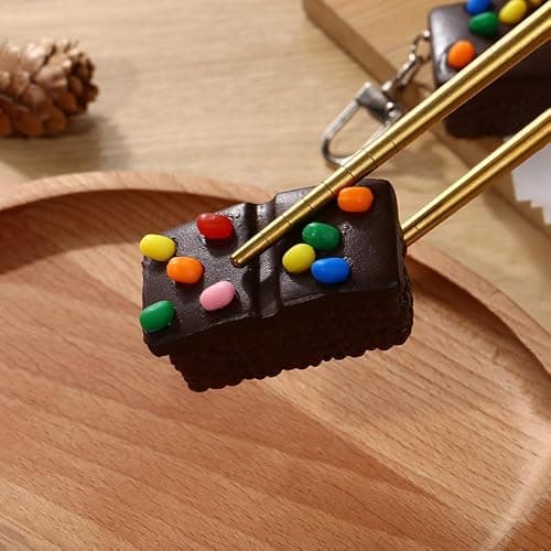 HSYHERE Men Women Creative Interesting Novelty Stylish Mini Simulated Food Fruit Shrimp Keychain Key-ring Pendant thumbnail 3