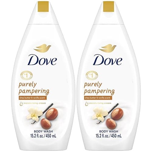 Dove Body Wash 2-Pack – Purely Pampering, Shea Butter & Warm Vanilla for Softer, Smoother Skin, 15.2 Oz Ea - Image 1