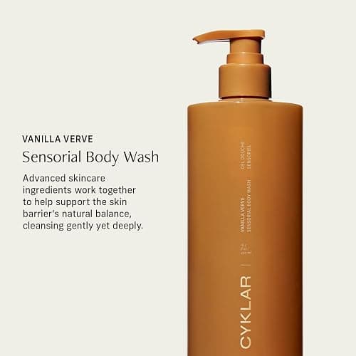 CYKLAR Sensorial Body Wash. Vanilla Verve Hydrating Cleanser with Moisture Locking Multi-Oil Complex, Sodium PCA and Glycerin. Nourishing Shower Gel for Women and Men, 16.5 Fl Oz Luxury Bodywash thumbnail 2