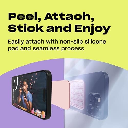 OCTOBUDDY Textures Mermaid Dragon - Silicone Suction Phone Case Adhesive Mount - Hands-Free Grip with 24 Suction Cups for Videos & Selfies - 2.6" x 3.9",Green Ash thumbnail 3