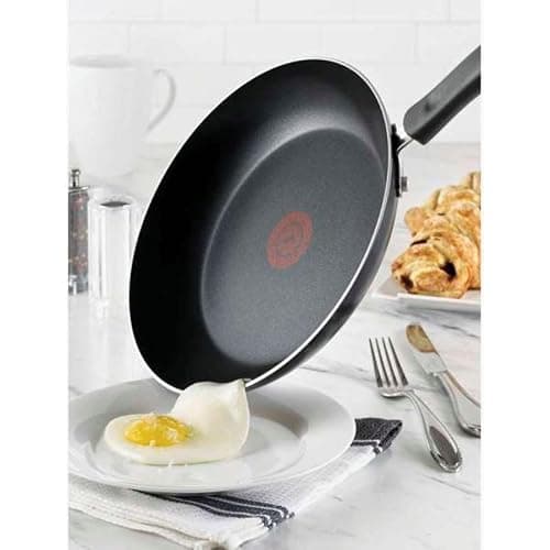 T-Fal Specialty Nonstick Saute Pan with Glass Lid 5 Quart, Oven Broiler Safe 350F, Cookware, Deep Frying Pan with Handle, Skillet, Kitchen, Pots and Pans, Dishwasher Safe, Black thumbnail 2