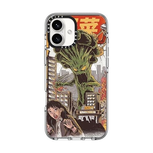 CASETiFY Clear iPhone 16 Plus Case [Not Yellowing / 6.6 ft. 3X Military Grade Drop Protection/Compatible with Magsafe] - Broccozilla - Clear - Image 1