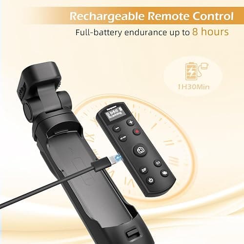 (Auris) for Sony Tripod Wireless Shooting Grip with Shutter Release - Mini-Tripod with Rechargeable Remote Control for ZV-E10/ZV-E1/ZV-1/ZV-1F/RX100 VII/RX0 II/A6700/A6400/A6600/A7 III/FX3/FX30 - for Vlogging thumbnail 5