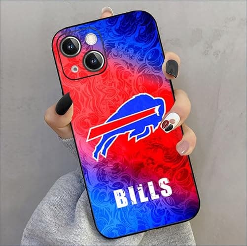 JIATUWAN Compatible with iPhone 15 Phone Case, Shockproof fit Bills Fans Silicon Phone Case, Military Grade Drop Protection Anti-Slip and Anti-Fingerprint for Man Women Gifts thumbnail 2