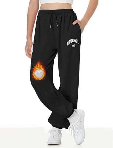 EXARUS 3 Pack Girls Sweatpants Joggers Teen Sweat Pants Cute Baggy Tween Trendy Clothes Preppy with Pockets thumbnail 5