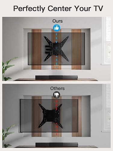 PERLESMITH TV Wall Mount (Fits 27-60" TVs/Single Wood Stud) thumbnail 6