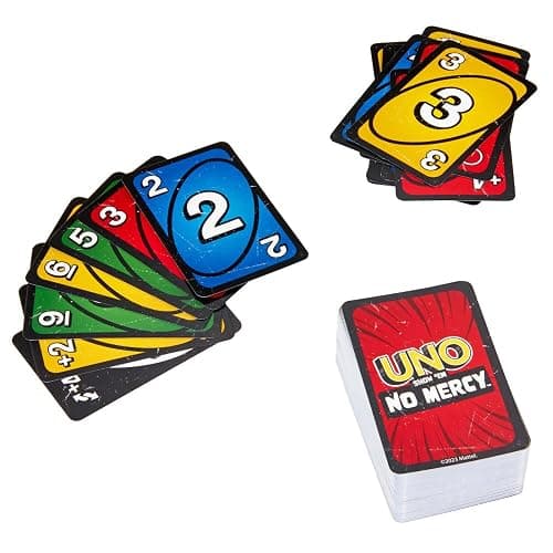 Mattel Games UNO Show ‘em No Mercy Card Game for Kids, Adults & Family Parties & Travel with Extra Cards, Special Rules & Tougher Penalties thumbnail 8