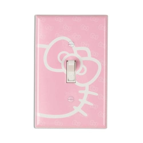 Light Switch Cover - Wall Plate Room Decor Pink Kawaii Bow WP-32 - Image 1