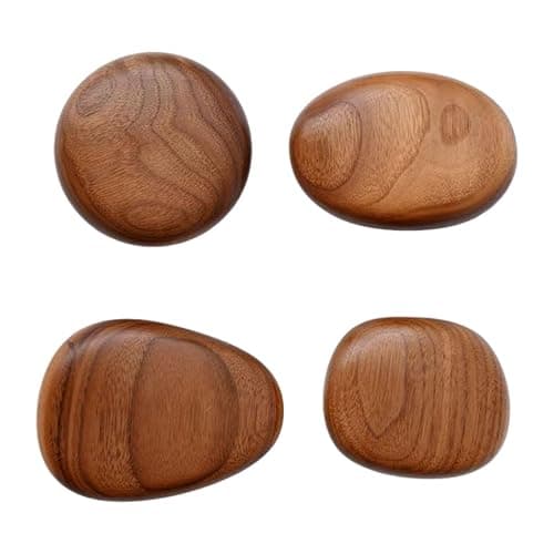 DimyFew 4Pcs, Wood Wall Mounted Coat Hooks Wooden Coat Hooks Coat Racks Wood Cabinet Knobs Wall Hooks for Scarf, Bag,Hat,Bedroom,Home - Image 1