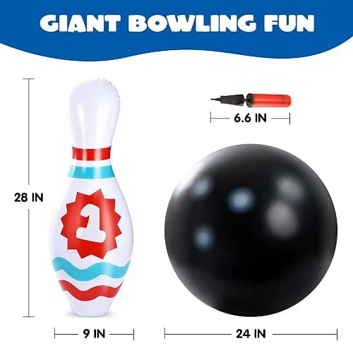 JOYIN Giant Inflatable Bowling Set for Kids and Adults, Christmas Birthday Party Games, Kids Education Motor Skills Toys thumbnail 7