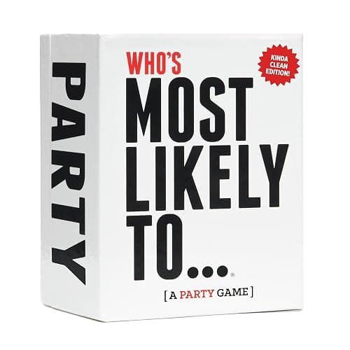 DSS Games Who's Most Likely to...Kinda Clean Family Edition [A Party Game | Great for Adults & Teens | White Elephant Gift, Stocking Stuffer | Game Nights & Big Groups] - Image 1